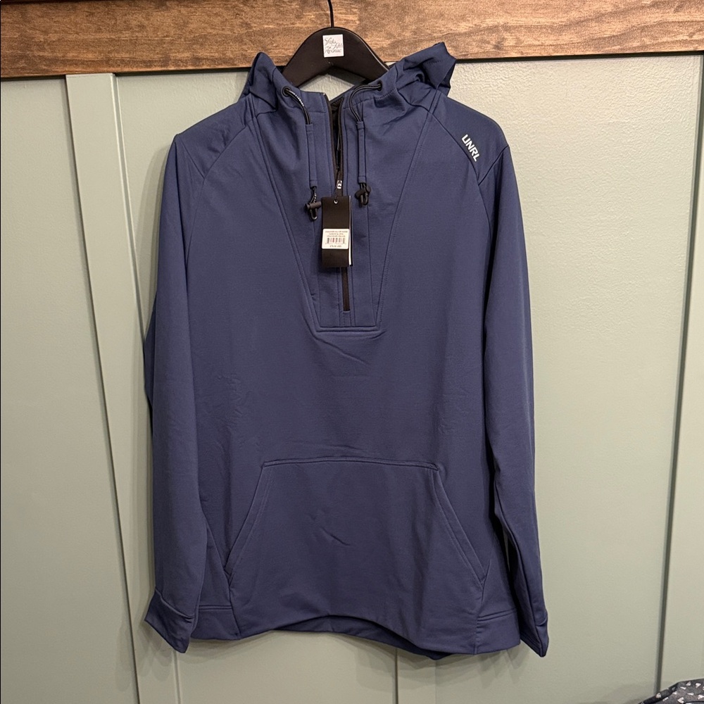 UNRL Blue Pullover Hoodie NWT